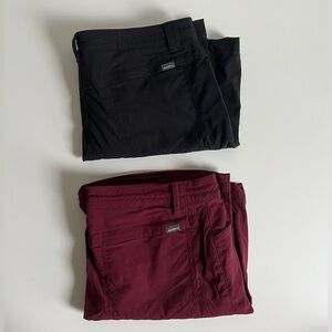 4 Eddie Bauer women’s skirts skirts built in shorts black burgundy lot bundle 2
